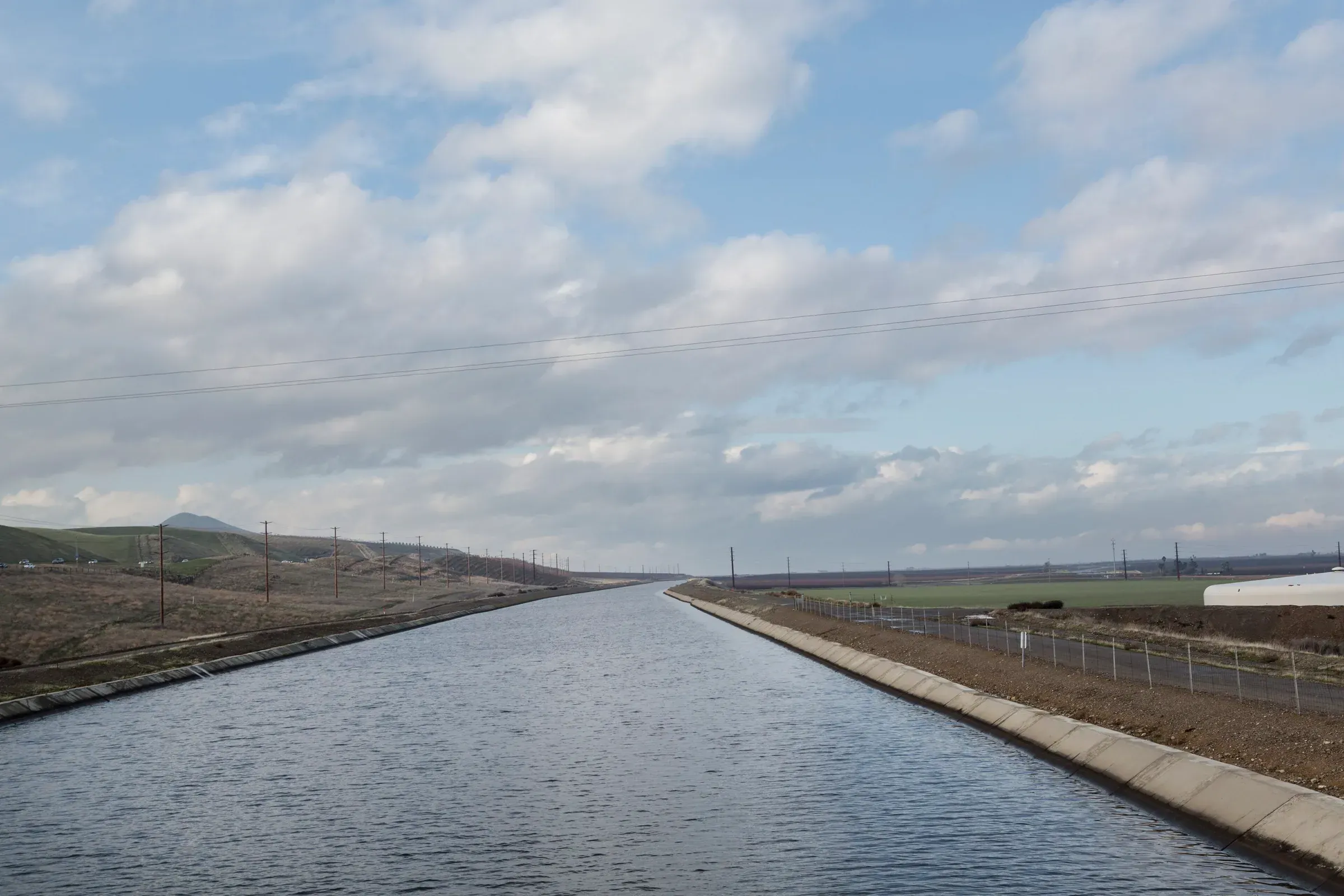 The California Aqueduct crossing the San Joaquin Valley