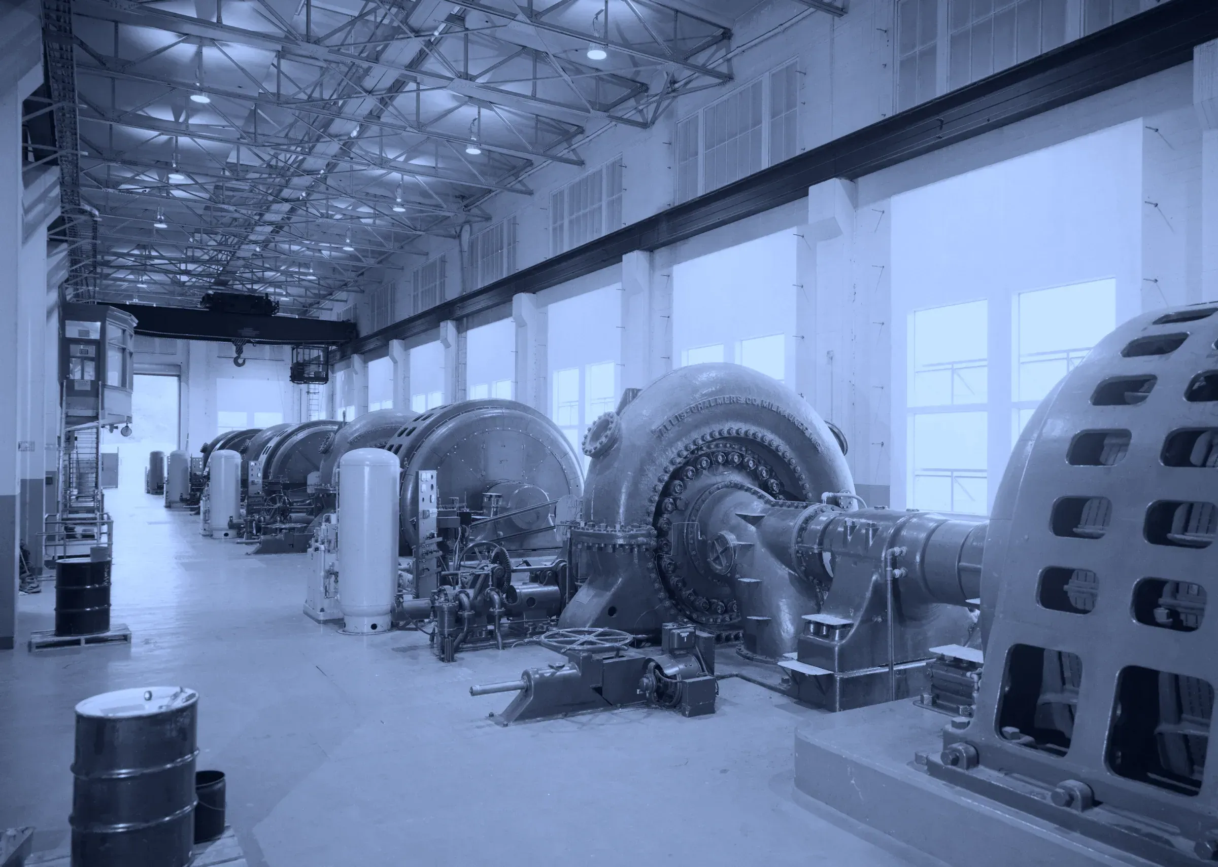Generator room, Puget Sound Power and Light powerhouse, Washington