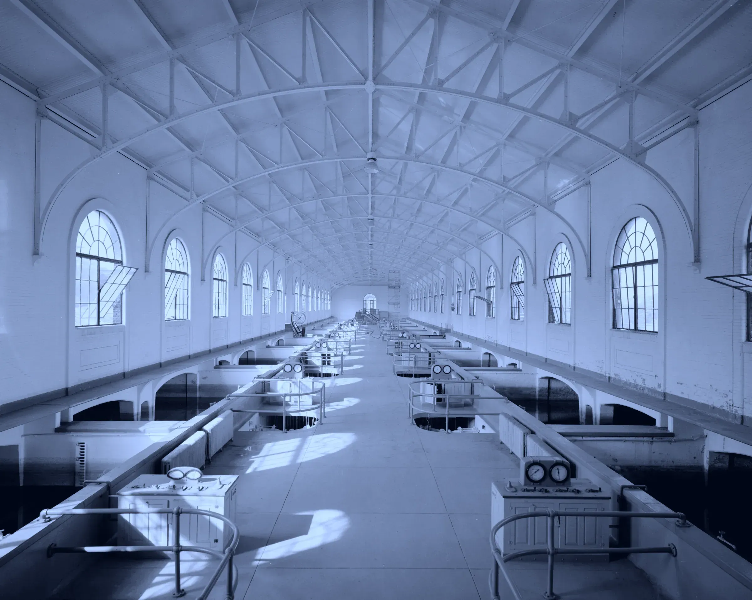 Filter gallery, Division Avenue Filtration Plant, Cleveland