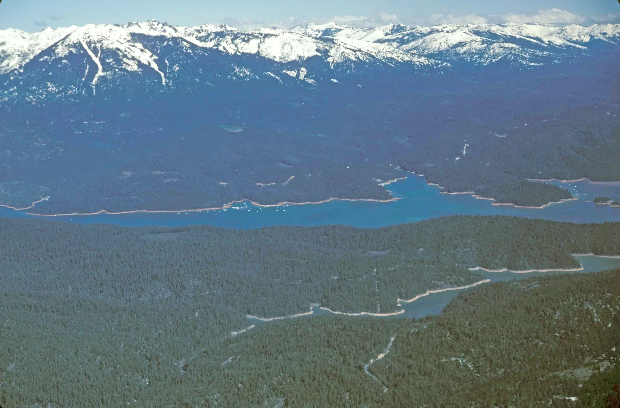 Trinity Lake behind Trinity Dam, California
