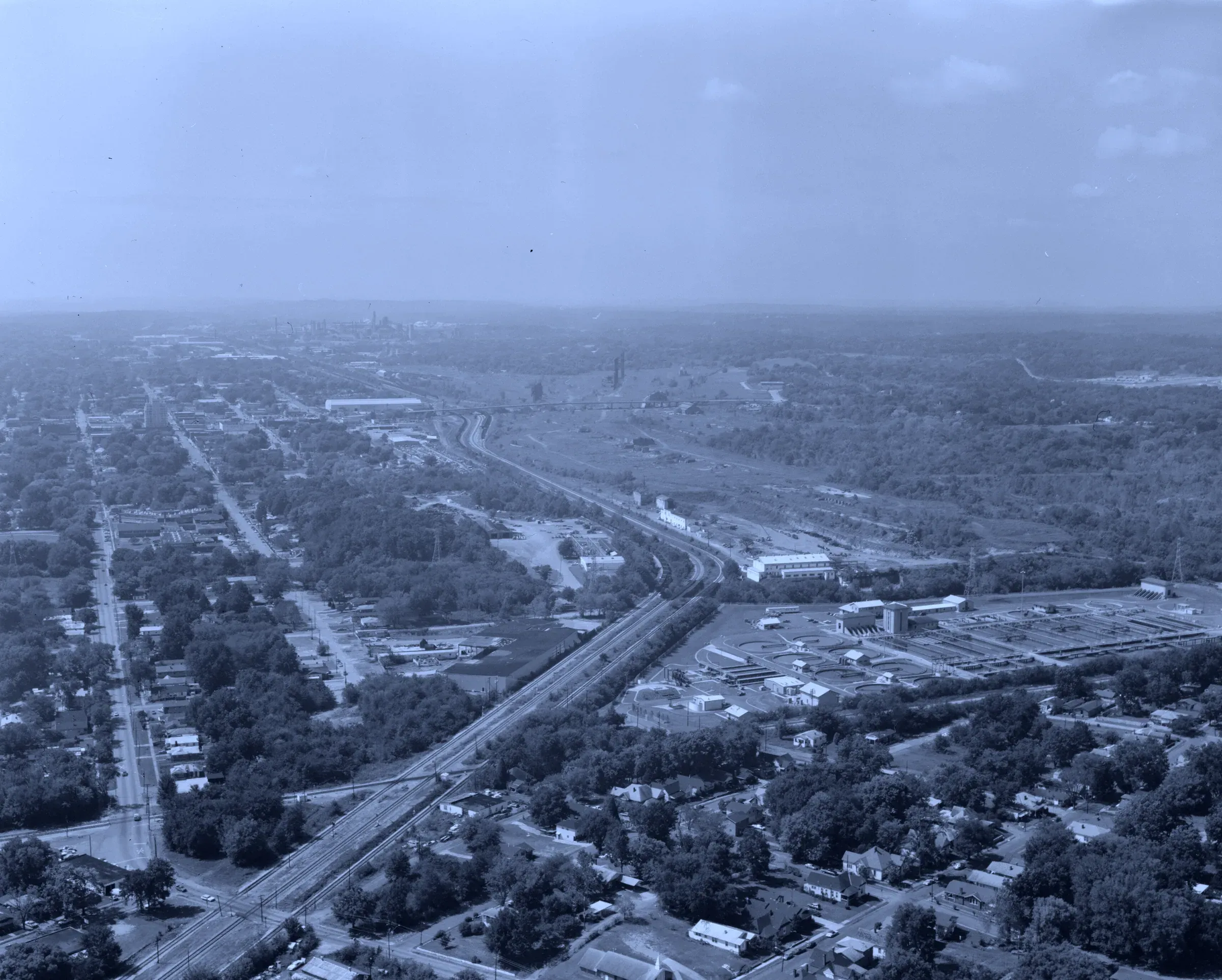 Village Creek Water Treatment Plant from the air, Ensley, Alabama